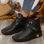 Damen modische Ankle Boots mit komfortablem Klettverschluss und rutschfester Sohle R&B