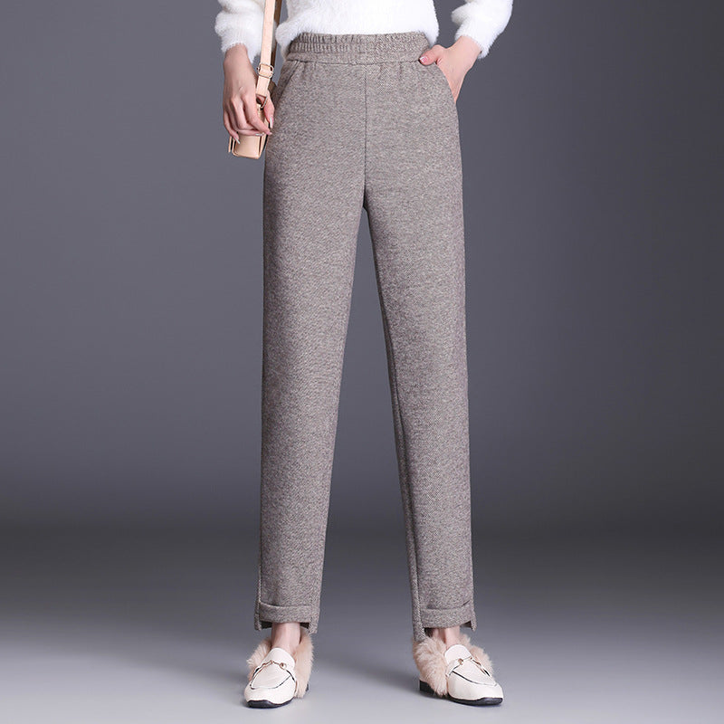 Damen Stoffhose mit elastischem Bund und Taschen
