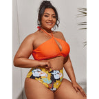 Damen Hochwertiger Cut-Out Bikini mit hohem Taillenslip und verstellbaren Trägern R&B