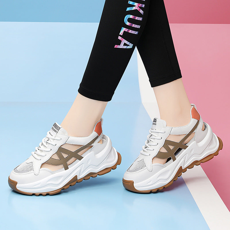 Damen Modische und komfortable Sneakers mit atmungsaktivem Mesh-Heel und stoßdämpfendem Fußbett R&B