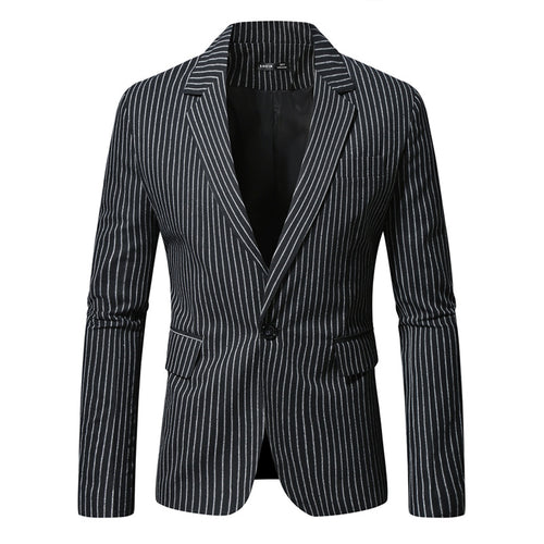 Herren elegante Anzugjacke im modernen Streifenmuster R&B