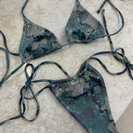 Damen Triangel-Bikini mit schimmernden Details R&B