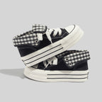 Damen Hochwertige Chunky Sneakers mit Gingham-Details