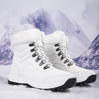 Damen Winterstiefel mit weichem Kunstfellkragen und rutschfester Laufsohle R&B