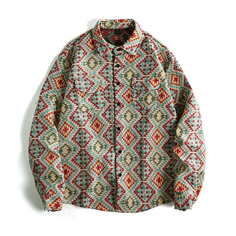 Herren Hemd mit geometrischem Muster R&B
