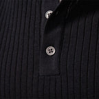 Herren Strickpullover mit feinem Rippenmuster und modischem Knopfdetail