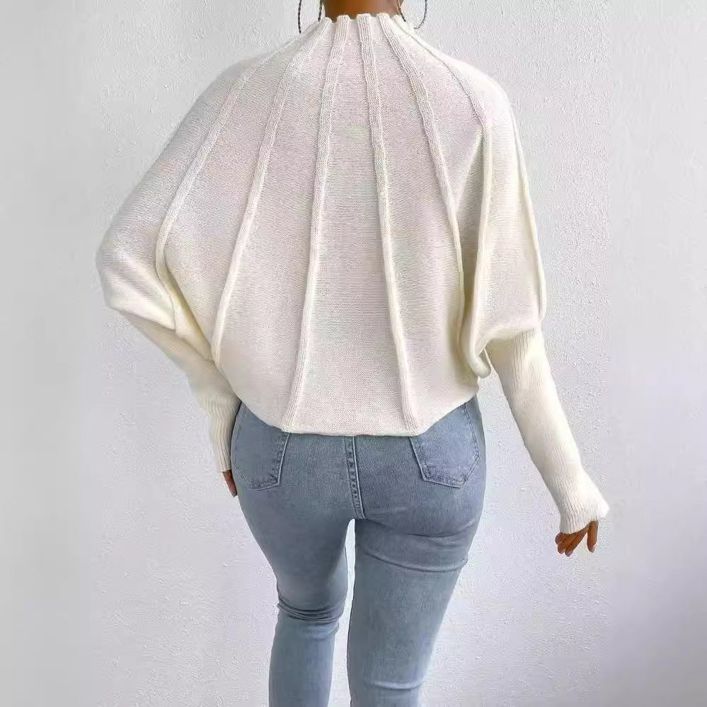 Damen Strickpullover mit hochgeschlossenem Kragen R&B