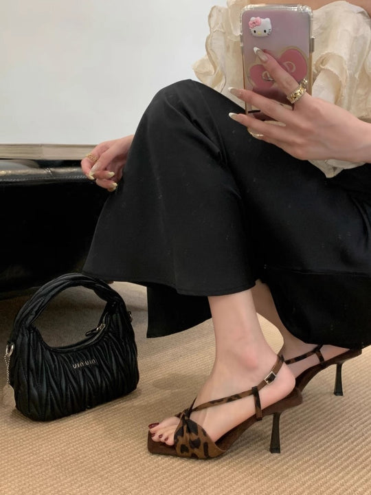 Damen Elegante Slingback-Pumps mit modischem Knoten-Design und schickem Absatz R&B