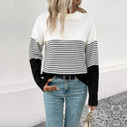 R&B | Gestreifter Strickpullover Für Bequeme Outfits