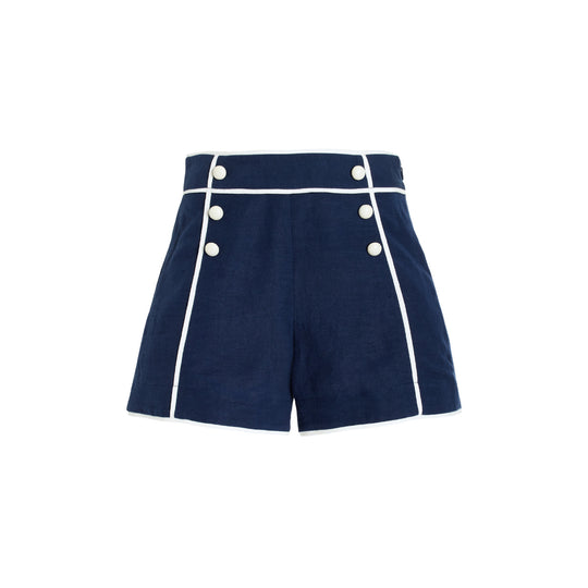 Damen Sportlicher Schwimmanzug mit Langarm und Knopfdetails R&B
