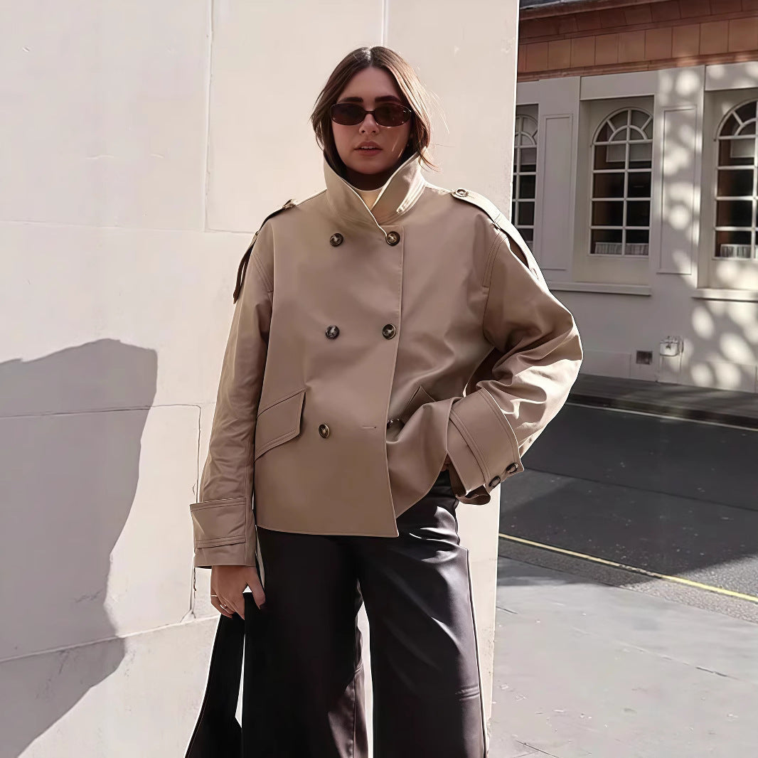 Damen modische und funktionale Trenchjacke R&B
