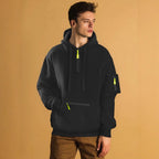 Herren sportlicher Hoodie mit praktischen Taschen und modischem Reißverschluss R&B