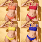 Damen Bandeau-Bikini mit verspielten Bindändern