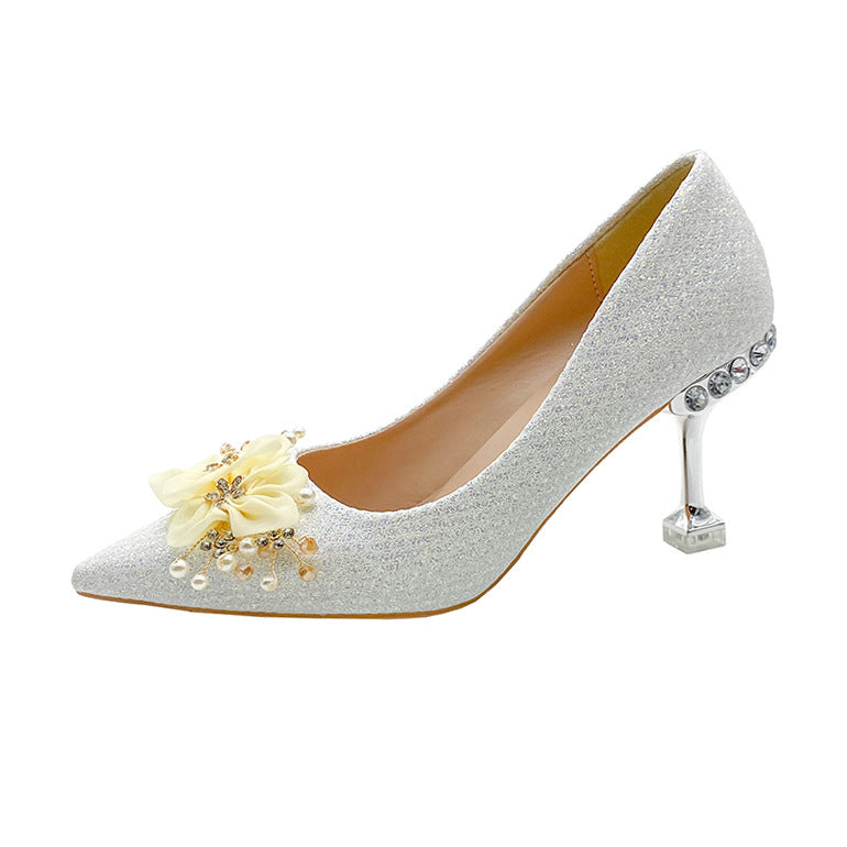 Damen Glamouröse High Heels mit floralen Details und elegantem Absatz R&B