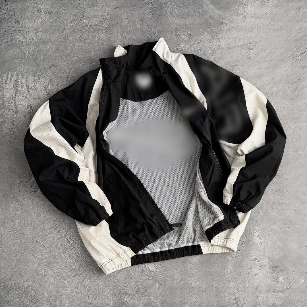 Unisex nan atmungsaktive leichte Wind- und Trainingsjacke mit Netzfutter, Stehkragen und elastischem Saum R&B