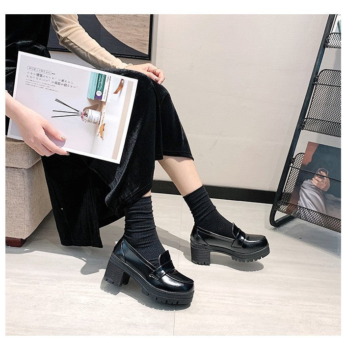 Damen Elegante Plateau-Mokassins mit modischer Sohle R&B