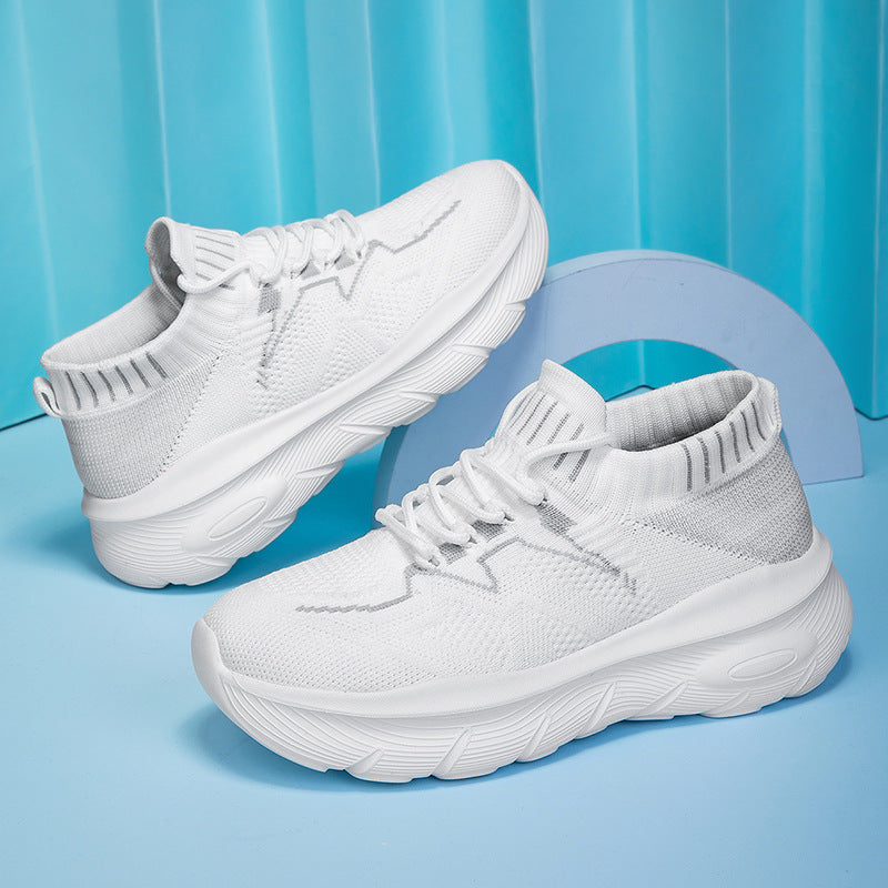 Damen Sportliche Stricksneaker mit elastischem Schaft und atmungsaktiver Sohle