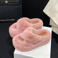 Damen Flauschige Fleece-Pantoletten mit weichem Innenfutter und modernem Design EB