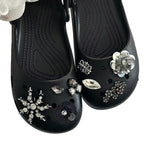 Damen modische Clogs mit funkelnden Dekorelementen R&B