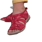 Damen Komfortable Sandalen mit flexiblen Riemen und anatomischem Fußbett R&B