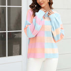 R&B | Farbiger Gestreifter Strickpullover Mit Stil