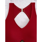 Damen Badeanzug mit Cut-Out Design und modischen Akzenten R&B