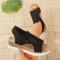 Damen Bequeme und atmungsaktive Sandalen mit elastischem Einsatz R&B