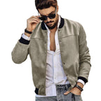 Herren modische Bomberjacke mit praktischen Taschen und elastischen Bündchen R&B