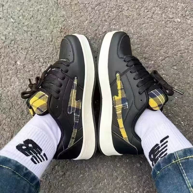 Damen Sneakers im modernen Karo-Design mit bequemer Dämpfung