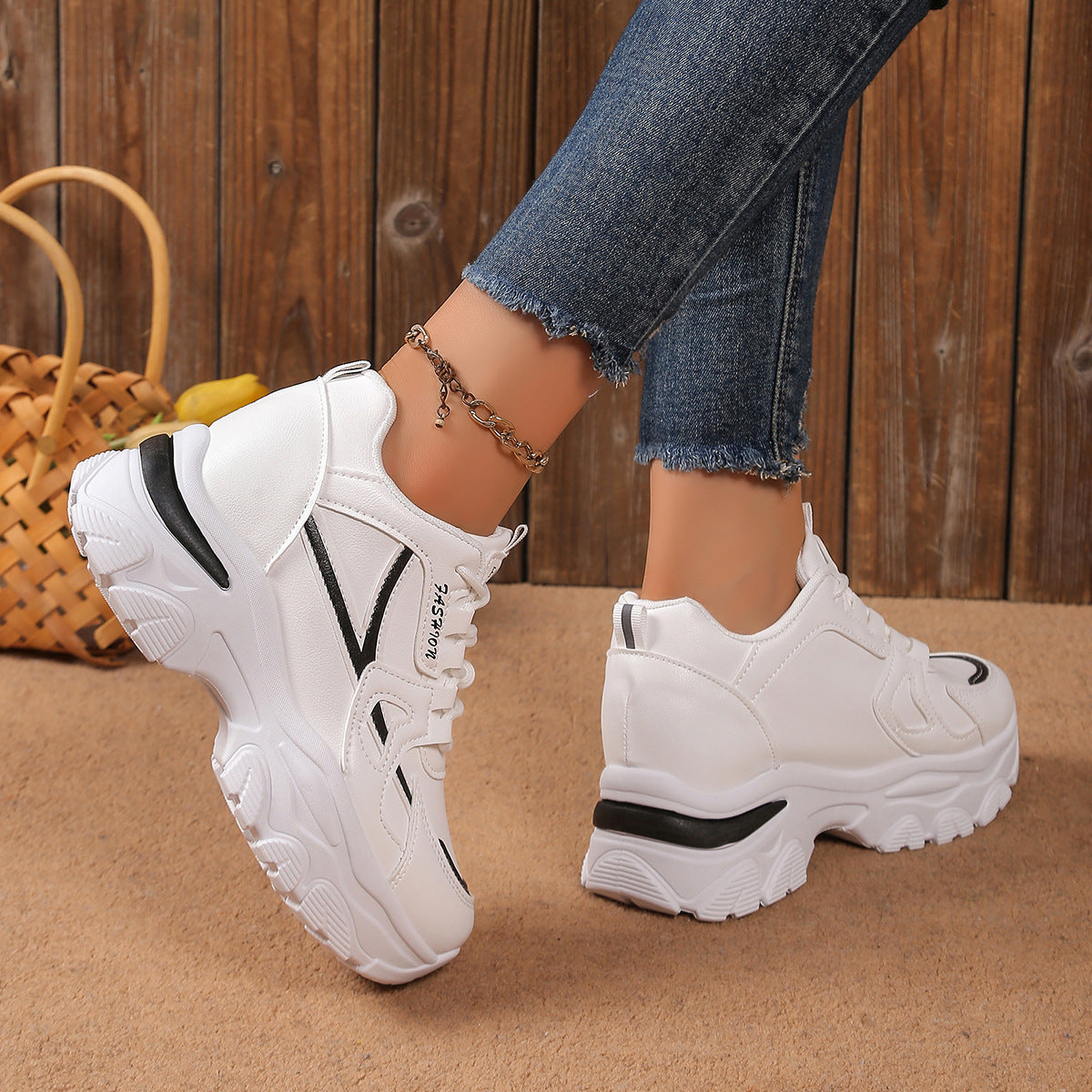 Damen Sportliche Sneaker mit hochdämpfender Sohle R&B