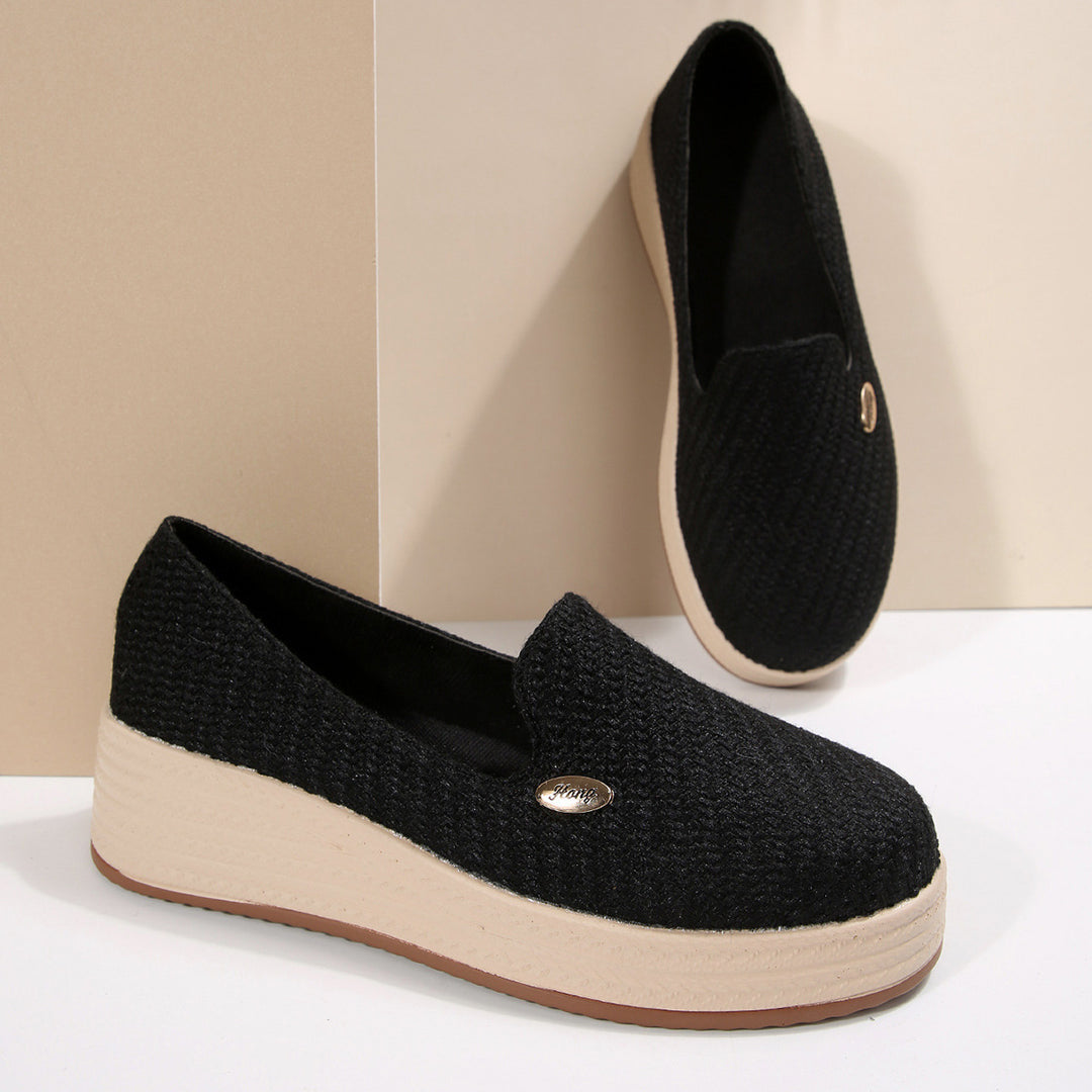 Damen Bequeme Plateauslipper mit elegantem Obermaterial R&B