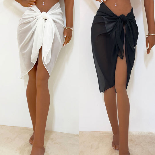 Damen eleganter beachy Sarong mit Binde-Detail R&B