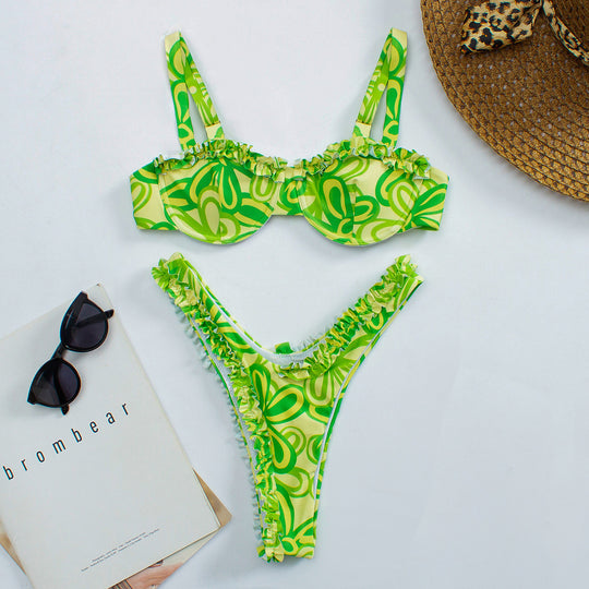 Damen Raffinierter Rüschen-Bikini R&B