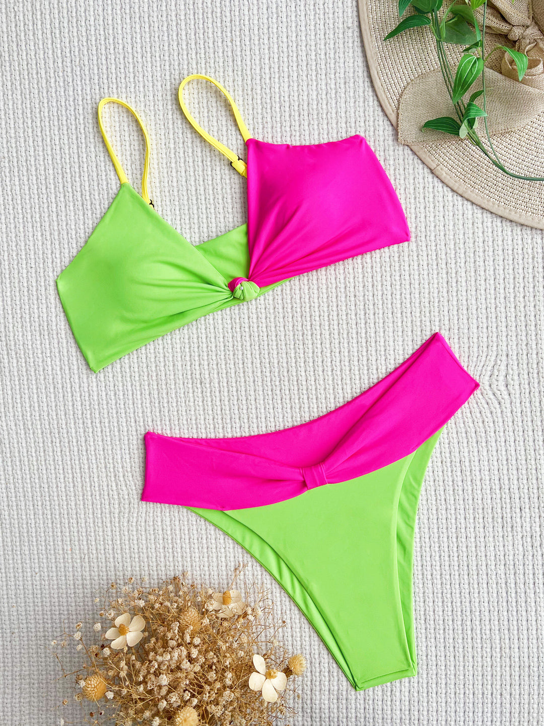 Damen Sportlich geschnittener Bikini mit verstellbaren Trägern R&B