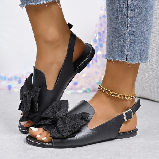 Damen Sling Sandalen mit eleganten Schleifen R&B