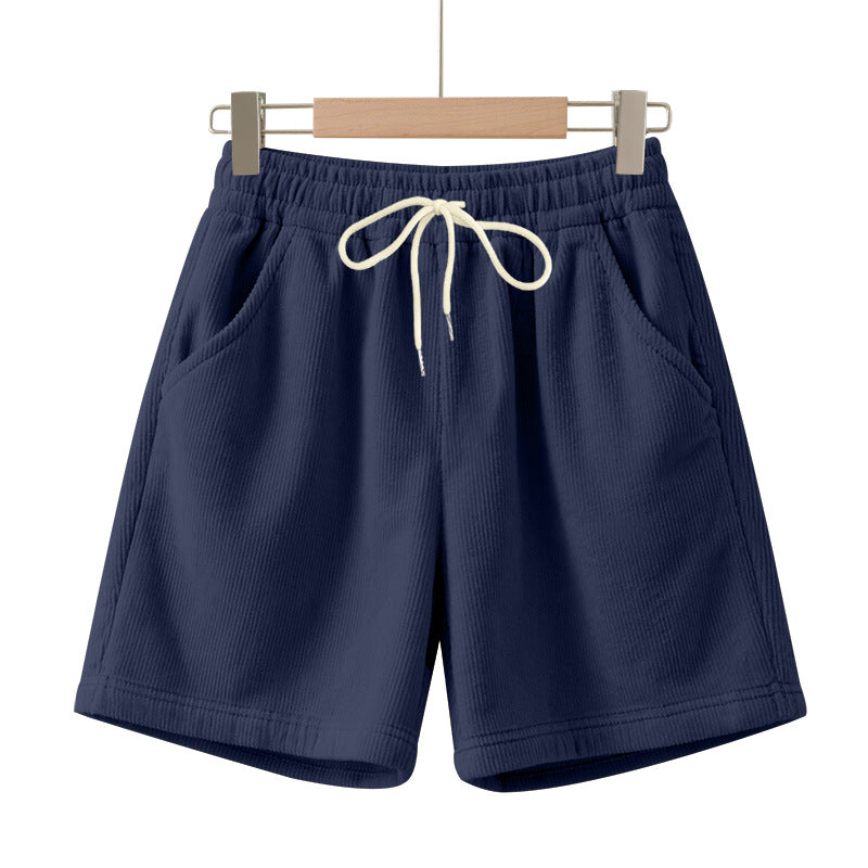 Herren nan gerippte Jersey-Shorts mit elastischem Bund, dekorativem Kordelzug und seitlichen Eingrifftaschen R&B