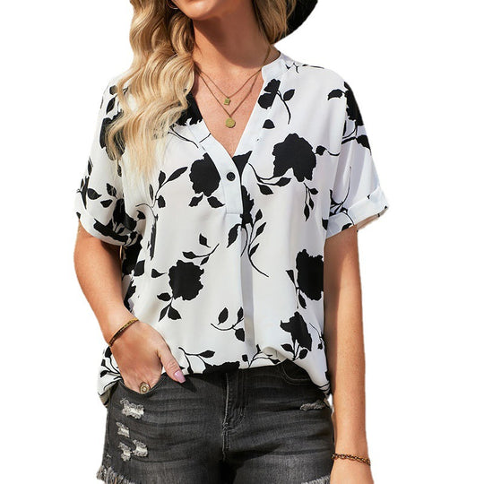 Damen Bluse mit floralem Design R&B