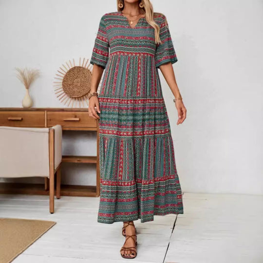 Damen Maxikleid im Ethno-Design R&B