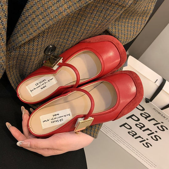 Damen elegante Ballerinas mit modischem Riemchen und komfortabler Innensohle R&B