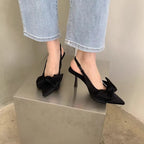 Damen Slingback Pumps mit verspieltem Schleifendesign R&B