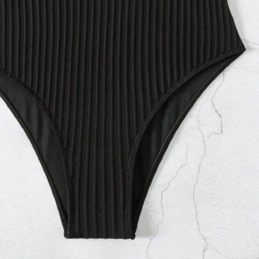 Damen Cut-Out Badeanzug mit elegantem Rippendesign R&B