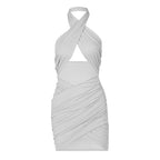Damen Wickelkleid mit raffiniertem Kreuzdesign R&B