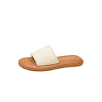 Damen modische Mules mit zierlichem Textilmuster