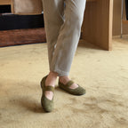 Damen Ballerinas mit modischem Riemchen und samtigem Obermaterial R&B