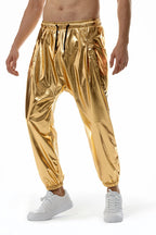 Herren Sportliche Relaxed-Fit Trainingshose mit reflektierender Oberfläche