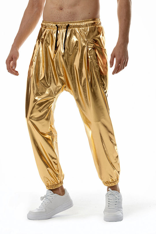 Herren Sportliche Relaxed-Fit Trainingshose mit reflektierender Oberfläche R&B