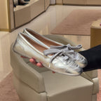 Damen Ballerinas mit modischem Schleifenakzent und hochwertigem Leder R&B