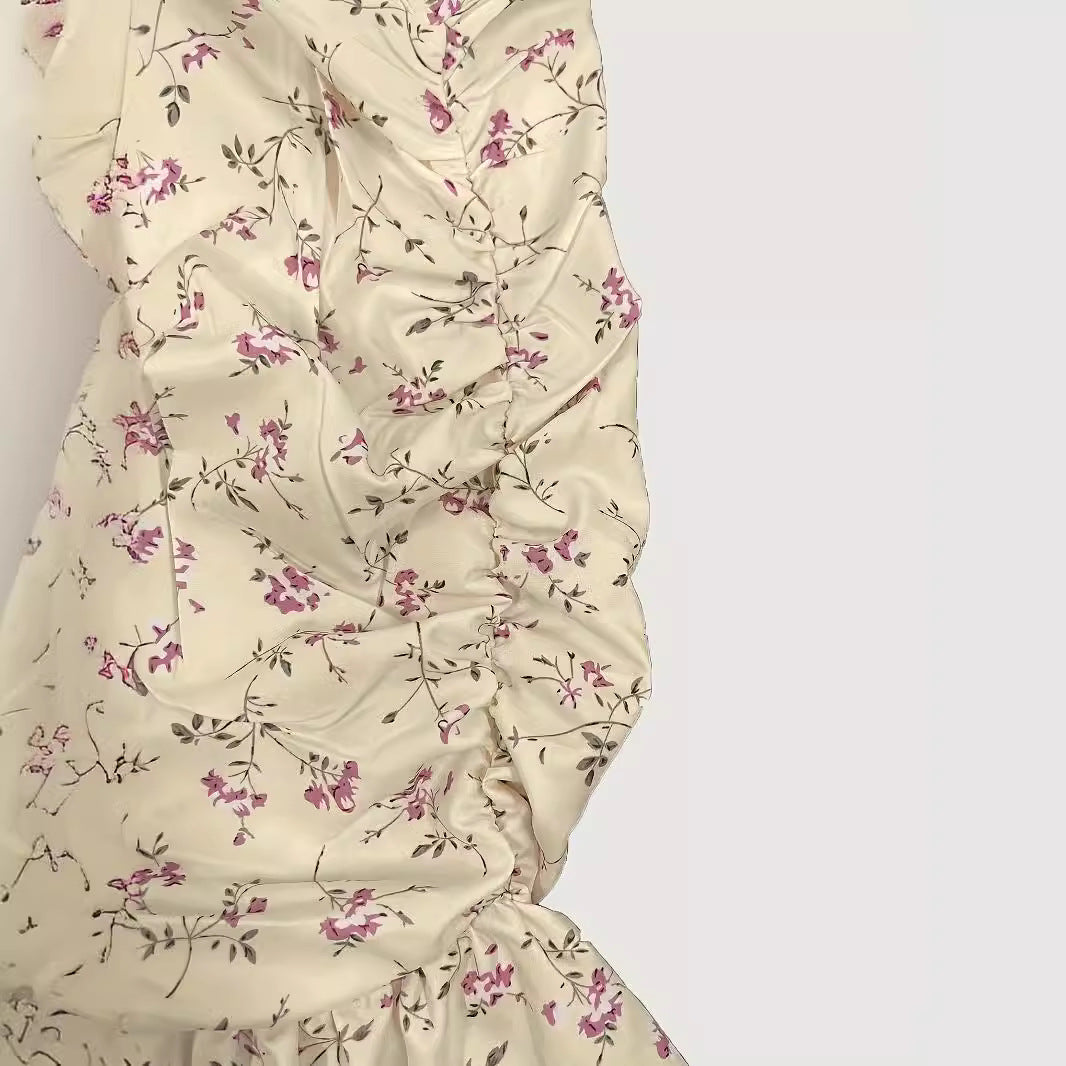 Damen verspieltes Mini-Kleid mit Rüschendetails und Schleifen R&B