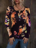 Damen Langarmshirt mit buntem Farbverlauf