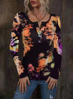Damen Langarmshirt mit buntem Farbverlauf